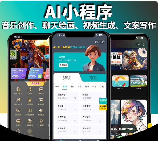 人工ai智能小程序聊天绘画写作语音问答公众号H5开发